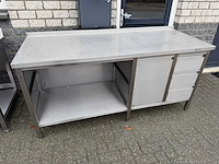 Inox ongebruikt - 186x70 - rvs werktafel - afbeelding 1 van  3
