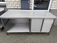Inox ongebruikt - 186x70 - rvs werktafel - afbeelding 2 van  3