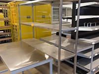 Inox rek + 2x tafel - afbeelding 5 van  6
