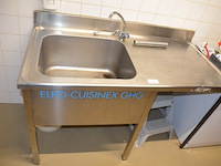 Inox spoelbak met mengkraan afm. 140x70 - afbeelding 2 van  5