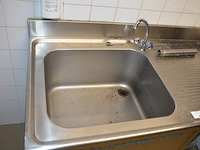 Inox spoelbak met mengkraan afm. 140x70 - afbeelding 4 van  5