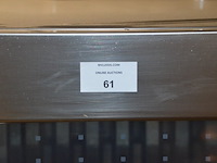 Inox stoomoven fagor hme-6/11 3000kw op 400v op inox tafel , 16 inox bakken - afbeelding 5 van  9