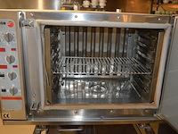 Inox stoomoven fagor hme-6/11 3000kw op 400v op inox tafel , 16 inox bakken - afbeelding 6 van  9