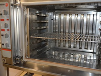 Inox stoomoven fagor hme-6/11 3000kw op 400v op inox tafel , 16 inox bakken - afbeelding 7 van  9