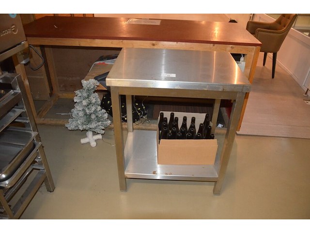 Inox tafeltje afm. 70x50x85 - afbeelding 1 van  5