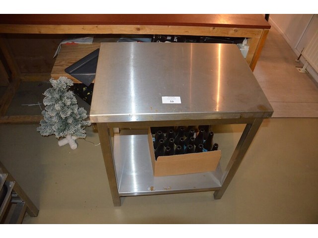 Inox tafeltje afm. 70x50x85 - afbeelding 3 van  5