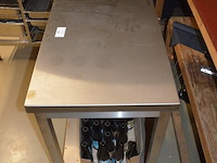Inox tafeltje afm. 70x50x85 - afbeelding 4 van  5