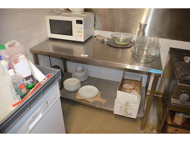 Inox werktafel afm. 140x70 - afbeelding 1 van  5