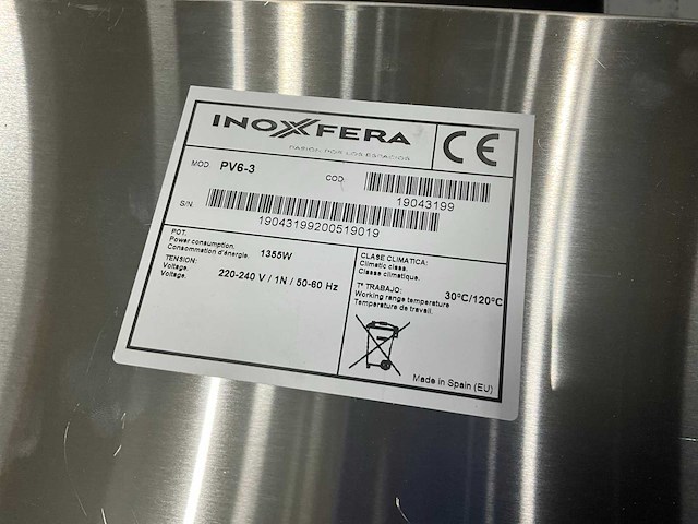 Inoxfera pv 6-3 inbouw warmhoudplaat - afbeelding 5 van  5