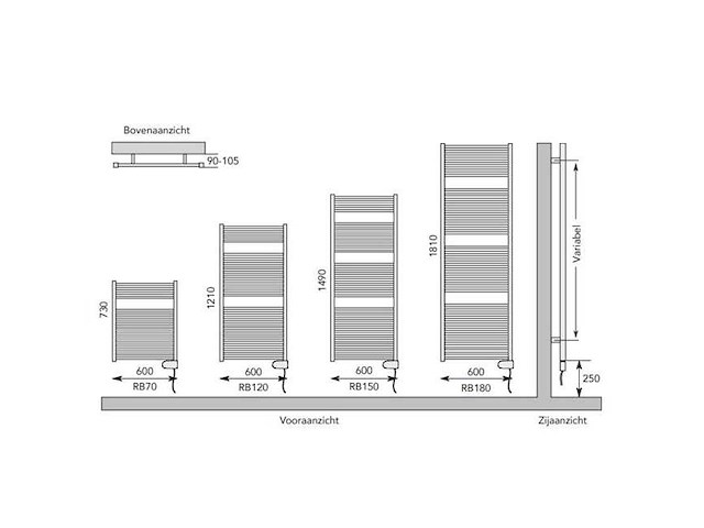 Instamat - robina el - elektrische designradiator / handdoekradiator - afbeelding 2 van  9