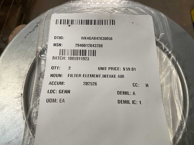 Intake air filter element (2x) - afbeelding 2 van  3