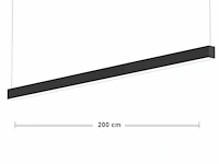Intec build 200 led design pendel armatuur zwart