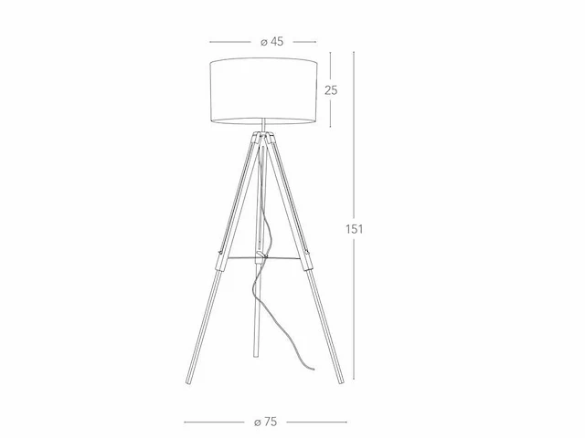 Intec studio design eiken houten vloerlamp - afbeelding 3 van  10