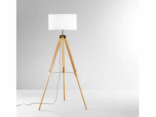Intec studio design eiken houten vloerlamp - afbeelding 7 van  10