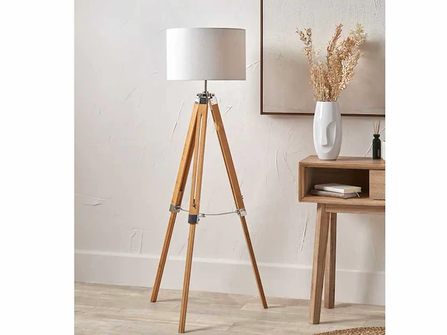 Intec studio design eiken houten vloerlamp - afbeelding 9 van  10