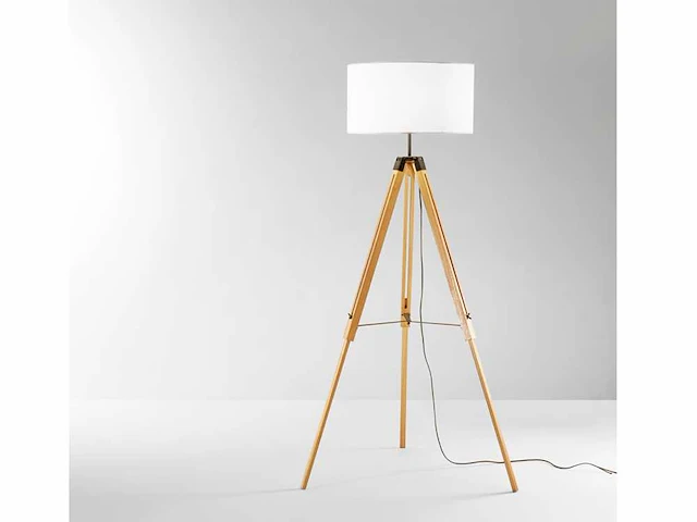 Intec studio design eiken houten vloerlamp - afbeelding 1 van  9