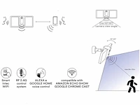 Intec visor security breedstraler met camera google & alexa wifi - afbeelding 8 van  11