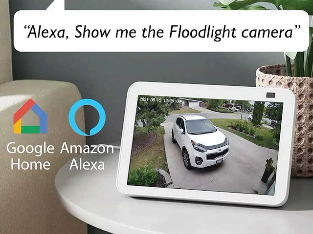 Intec visor security breedstraler met camera google & alexa wifi - afbeelding 2 van  12