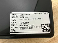 Intel - nuc8i7beh9(i7) - desktop (4x) - afbeelding 8 van  8
