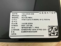 Intel - nuc8i7beh(i7) - desktops (4x) - afbeelding 7 van  8