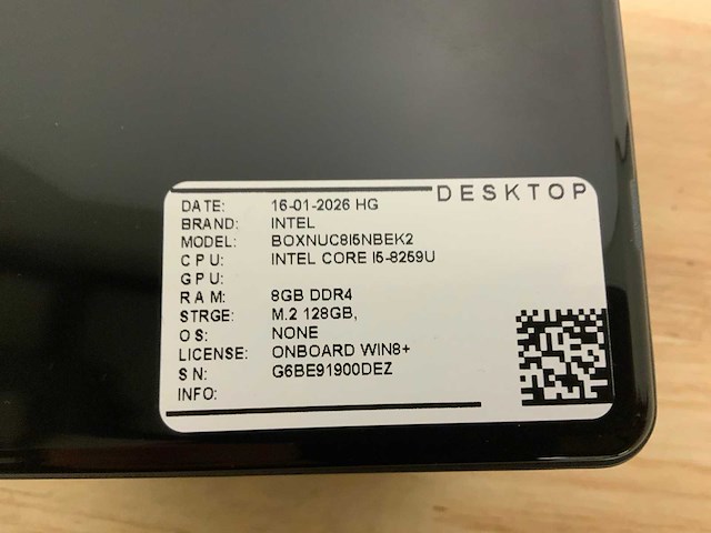 Intel boxnuc8i5nbek2 desktop (3x) - afbeelding 5 van  7