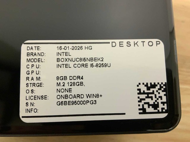 Intel boxnuc8i5nbek2 desktop (3x) - afbeelding 6 van  7