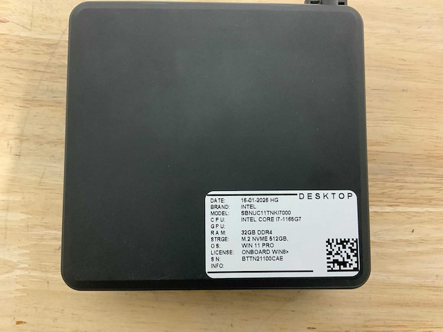 Intel sbnuc11tnki7000 desktop - afbeelding 5 van  5