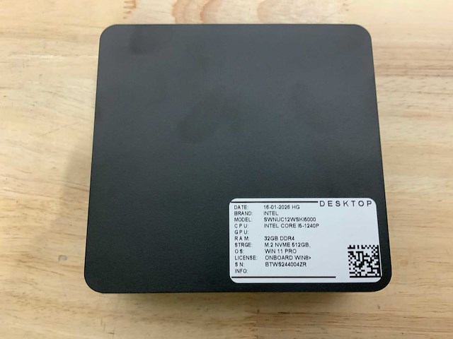 Intel swnuc12wski5000(i5-gen12) desktop - afbeelding 3 van  6