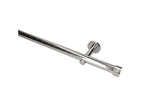 Intensions 28 mm gordijnroede modern rvs complete set 240 cm - afbeelding 1 van  2
