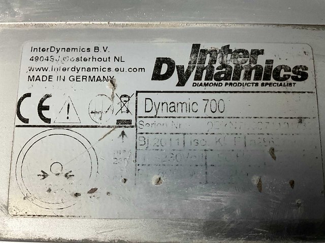 Inter dynamics - dynamic 700 - elecktrische tegenzaagmachine - afbeelding 3 van  11