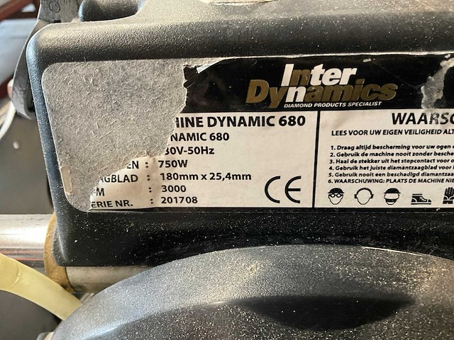 Inter dynamics dynamic 680 tegelzaagmachine - afbeelding 7 van  7