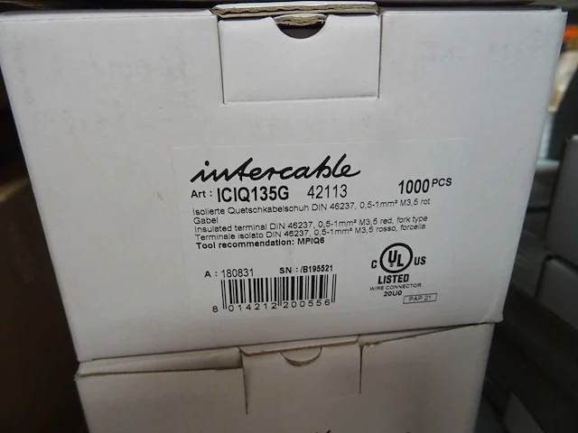 Intercable - iciq135g - geïsoleerde kabelschoen (8000x) - afbeelding 2 van  2