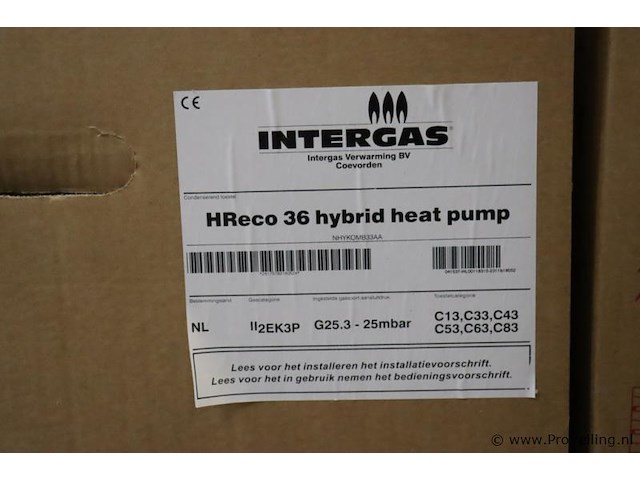 Intergas combi ketel hreco 36 nhykomb33aa - afbeelding 3 van  3