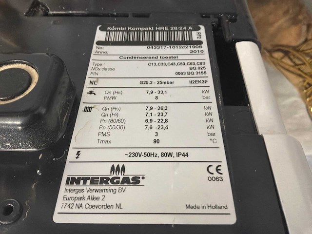 Intergas kömbi kompakt hre 28/24 a cv-ketel - afbeelding 5 van  5