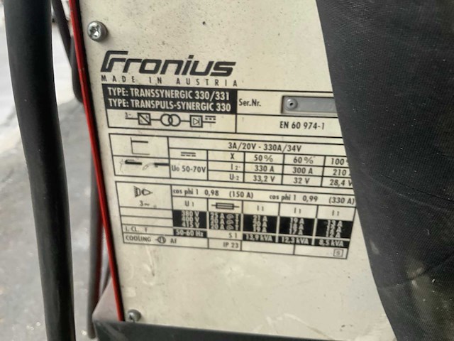 Interlas trans puls synergic vps 330 mig lasapparaat - afbeelding 5 van  7