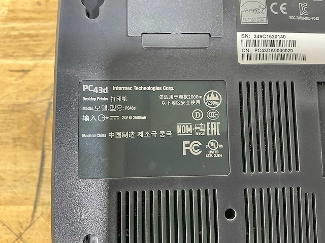 Intermec - pc43d - labelprinter - afbeelding 4 van  4