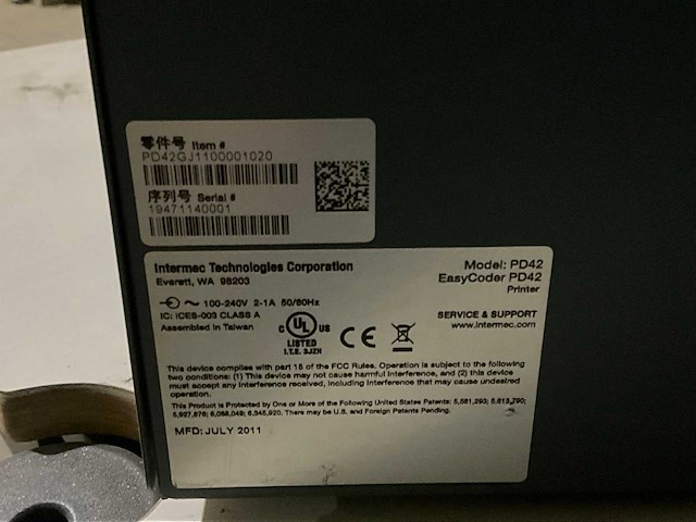 Intermec easycoder pd42 labelprinter - afbeelding 5 van  13