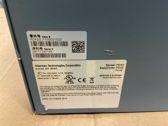 Intermec easycoder pd42 labelprinter - afbeelding 6 van  7