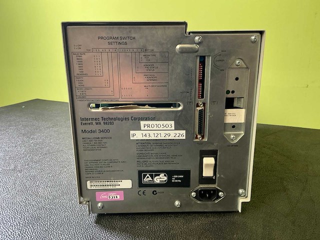 Intermev 3400 labelprinter - afbeelding 3 van  5