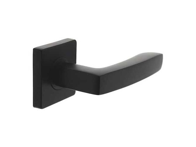 Intersteel deurklink minos op vierkant rozet mat zwart - afbeelding 1 van  1