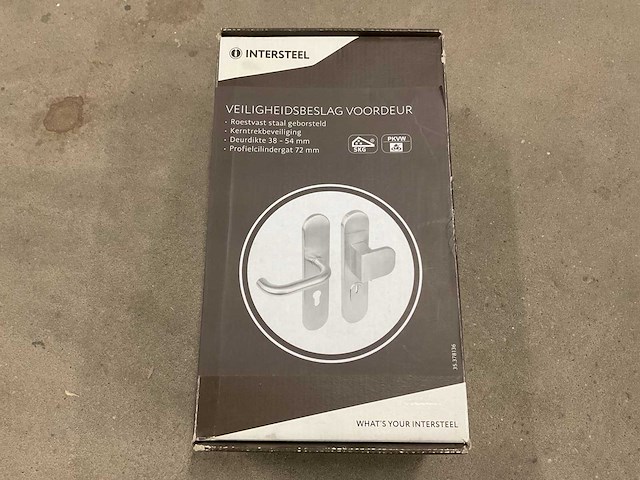 Intersteel rotterdam skg*** voordeur greep/kruk veiligheidsbeslag - afbeelding 1 van  2