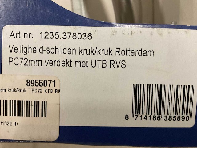Intersteel rotterdam skg*** voordeur kruk/kruk veiligheidsbeslag - afbeelding 2 van  2