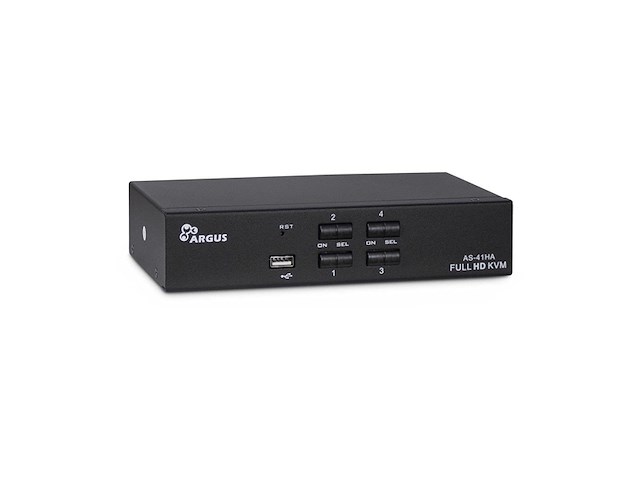 Intertech as41ha hdmi kvm switch zwart - afbeelding 1 van  4