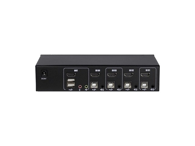 Intertech as41ha hdmi kvm switch zwart - afbeelding 2 van  4