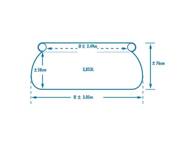 Intex 28122gn easy set zwembad set 305 cm x 76cm rond blauw - afbeelding 4 van  4