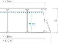 Intex rectanggular frame 4,5 m opzetzwembad - afbeelding 2 van  2