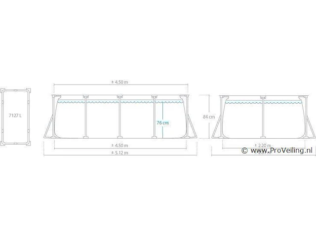Intex rectanggular frame 4,5 m opzetzwembad - afbeelding 2 van  2