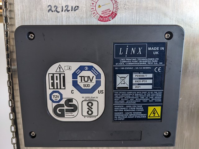 Intkjet printer, linx, 8900, 2021 - afbeelding 7 van  7