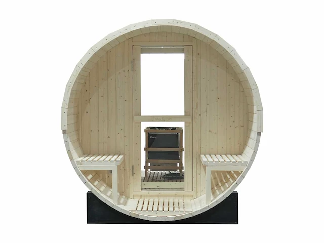 Intorelax panorama glas sh1824 - 240 cm barrel sauna - afbeelding 5 van  9