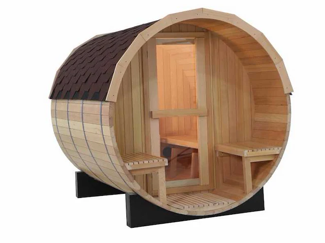 Intorelax panorama glas sh1824 - 240 cm barrel sauna - afbeelding 7 van  9